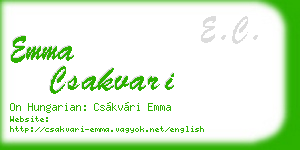 emma csakvari business card